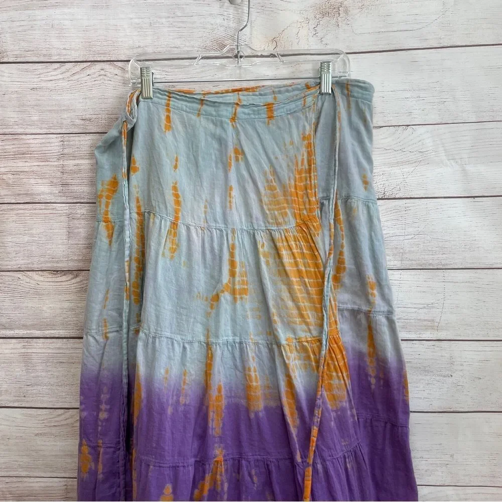 BHAG’S BOHO TIE DYE WRAP MAXI SKIRT‎